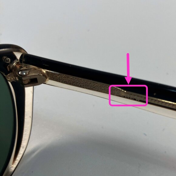 Vintage J Crew Women’s Sunglasses Cat-Eye Style Two-tone Frame (black + clear) - Picture 5 of 6